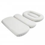 Non-slip Spa Bath Pillow Mat Powerful Suction Cups Thick Foam Bathtub Cushion Soft Shoulder Neck Support for Tub Bathing 3 Panel