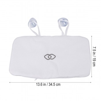 Bathroom Bath Pillow Portable Built-in PVC Air Bags Soft Anti-slip Bathing Pillow Head Neck Rest Suction Cup Spa Bath Cushion
