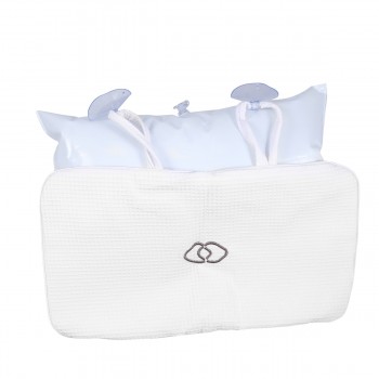 Bathroom Bath Pillow Portable Built-in PVC Air Bags Soft Anti-slip Bathing Pillow Head Neck Rest Suction Cup Spa Bath Cushion