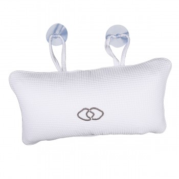 Bathroom Bath Pillow Portable Built-in PVC Air Bags Soft Anti-slip Bathing Pillow Head Neck Rest Suction Cup Spa Bath Cushion
