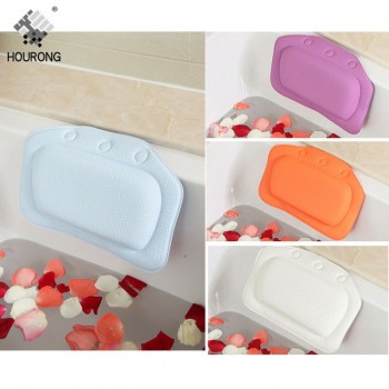 Waterproof Bath Pillows Soft Bathtub Headrest Suction Cup Bath Tub Pillow SPA Back Neck Hold Cushion Gift Bathroom Accessories