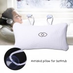 Useful Anti-slip Bathtub Pillow Spa Bath Cushion Head Neck Rest Relax w/ Suction Cup bathroom accessories comfortable