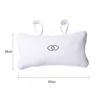 Useful Anti-slip Bathtub Pillow Spa Bath Cushion Head Neck Rest Relax w/ Suction Cup bathroom accessories comfortable