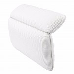 Non Slip Bath Pillow Waterproof Spa Bathtub Pillow Mat Comfort Bath Pillow for Neck Rest Back Support (White)