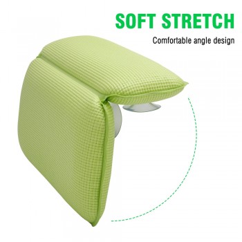 BORUiT Non-slip Home Bathtub Pillow Bathroom Headrest Eco-friendly Powerful Suction Cups 2-Panel Bath Pillow Hot Tub Accessories