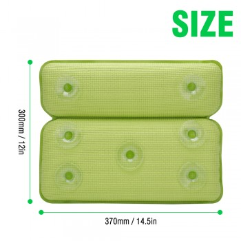 BORUiT Non-slip Home Bathtub Pillow Bathroom Headrest Eco-friendly Powerful Suction Cups 2-Panel Bath Pillow Hot Tub Accessories