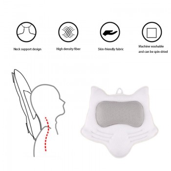 3D Fox Shaped Bathtub Pillow Non-slip Bathtub Pillow Strong Sucker Home Spa Pillow Support Head Neck Back And Shoulders