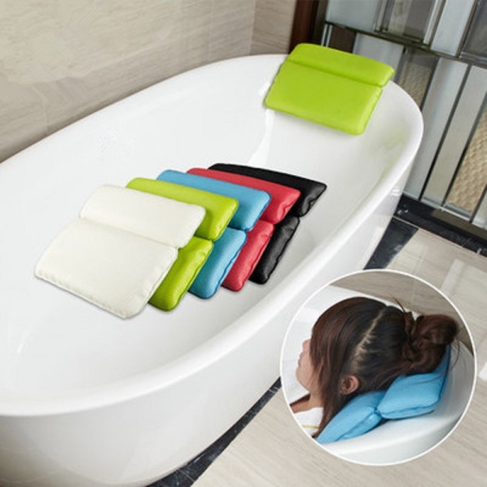 Bathroom tub bathtub pillow bath pillow headrest sucker waterproof very big soft spa bath pillow Bathroom SPA soft pillow