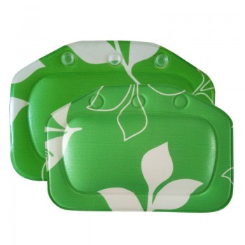 Multicolor Leaf PVC Comfortable SPA Bath Pillow Headrest Suction Cup Soft Bathtub Pillows Bathroom Products 21*31cm 1PC