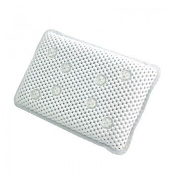 PVC Foam Bathtub Pillow Hollow-out Bathtub Pad with Non-slip Suction Cups Comfort Head Neck Support Quick Drying Anti-bacteria
