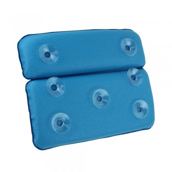 Eco-friendly Non-slip Spa Bathtub Pillow Powerful Suction Cups Soft 2-Panel Design Back Pillow for Bathtub Shoulder Neck Pillow