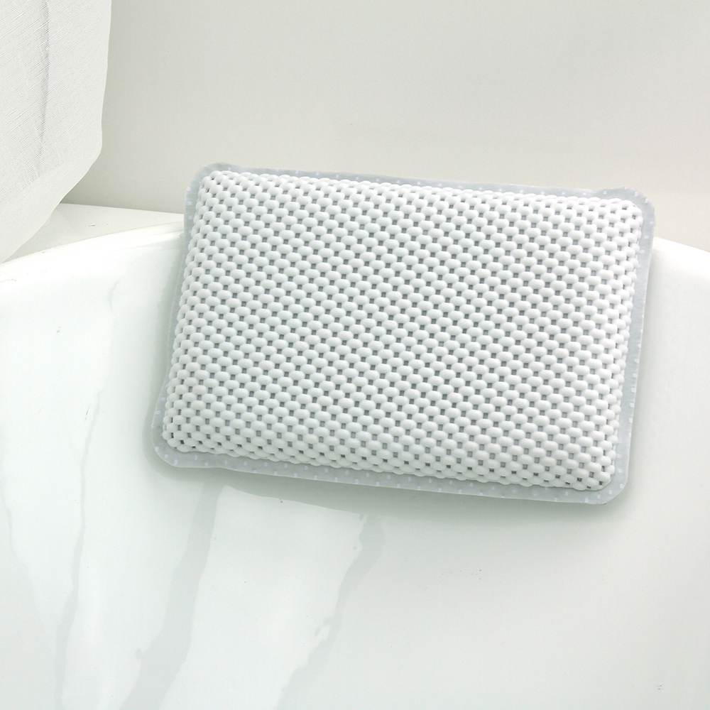 Waterproof Soft PU Bath Pillow Bathtub Spa Pillow Headrest Bathroom Supplies Shoulder Neck Pillow With Silica Gel Suction Cups