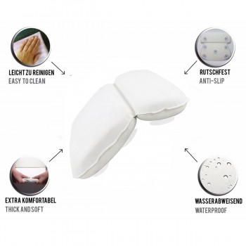 Waterproof Bath Cushion Bath Pillow with Strong Suction Cups for Recovery in Home Spa Bathing Pillow