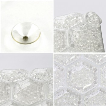 Mrosaa SPA Bath Pillow Waterproof Bathroom Comfortable Bath Pillow PVC Crystal Mud Soft Headrest Suction Cup Bathtub Pillows