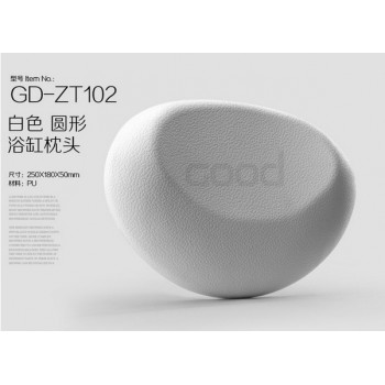 White Soft Senior PU material Foam Soft Plain Bath Spa Pillow Comfortable Relax With Suction Cups Waterproof  bath pillow