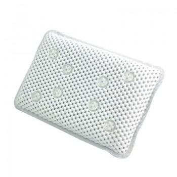 LUOEM PVC Foam Bathtub Pillow Hollow out Bathtub Pad with Non-slip Suction Cups Comfort Head Neck Quick Drying Anti-bacteria