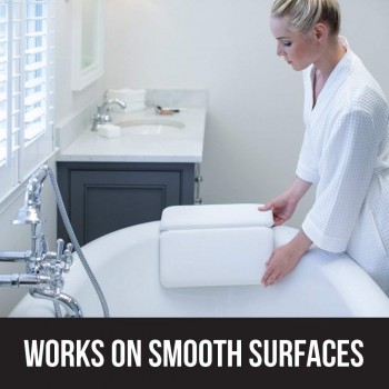 The Original Spa Bath Pillow Featuring Powerful Gripping Technology Extra Soft amp; Large 14.5 x 11 2-Panel Design for Shoulder