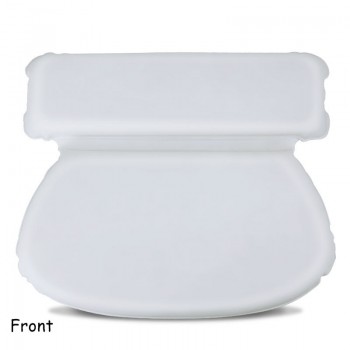 The Original Premium Spa Bath Pillow with 7 Suction Cups FREE Bonus Bath Puff 36.5cmx32.5cm 4cmThick Luxury Design, Quick Dry