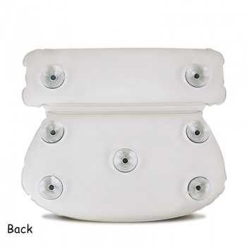 The Original Premium Spa Bath Pillow with 7 Suction Cups FREE Bonus Bath Puff 36.5cmx32.5cm 4cmThick Luxury Design, Quick Dry