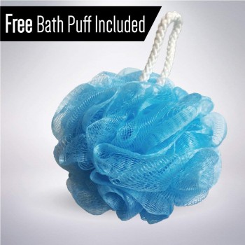 The Original Premium Spa Bath Pillow with 7 Suction Cups FREE Bonus Bath Puff 36.5cmx32.5cm 4cmThick Luxury Design, Quick Dry