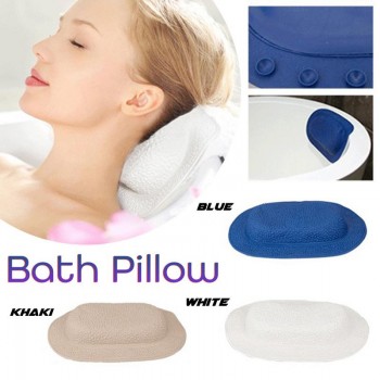 Original Comfortable Soft Large Waterproof Spa TPE Bath Pillow Features with Powerful Gripping Technology for Shoulder amp; Neck Su