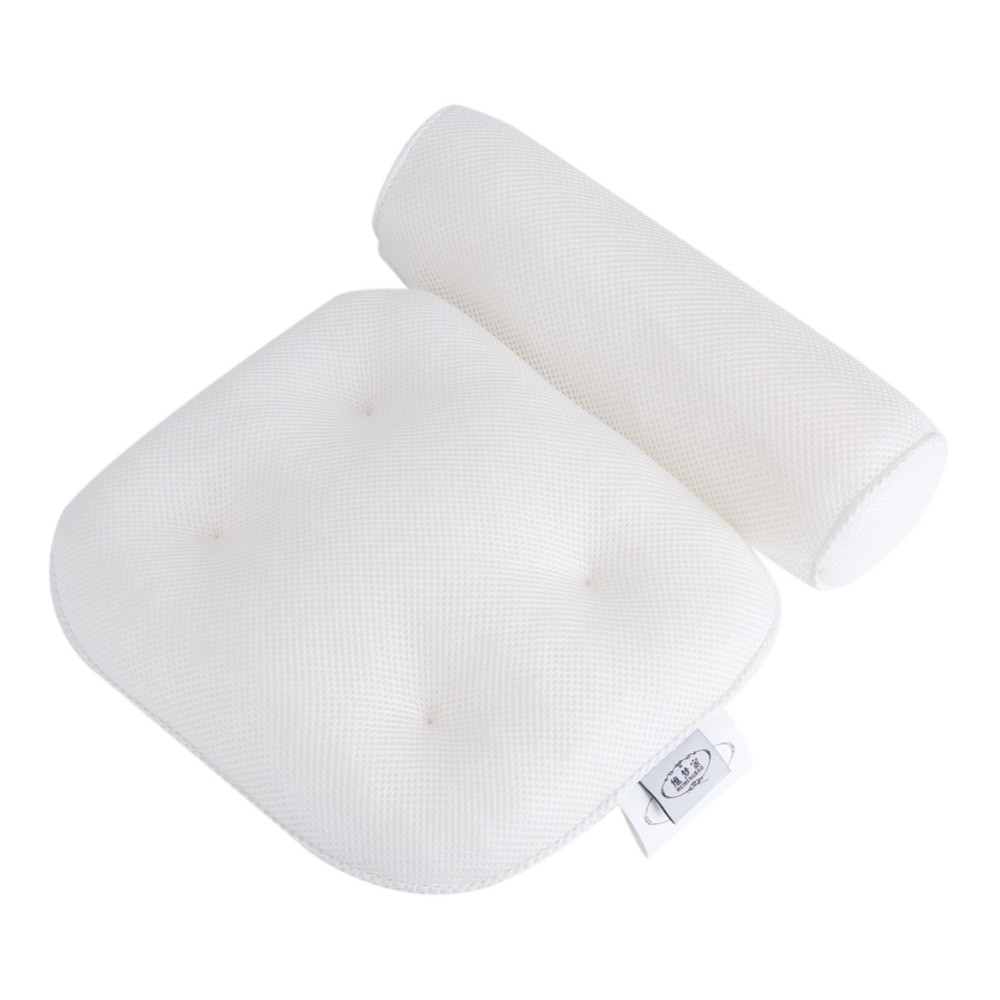 3D Mesh Spa Non-Slip Cushioned Bath Tub Spa Pillow Bathtub with Suction Cups Pillows with Suction Cups for Neck and Back