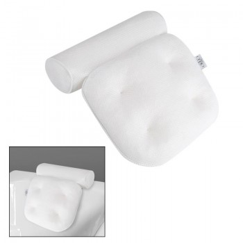 3D Mesh Spa Non-Slip Cushioned Bath Tub Spa Pillow Bathtub with Suction Cups Pillows with Suction Cups for Neck and Back