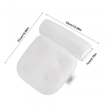 3D Mesh Spa Non-Slip Cushioned Bath Tub Spa Pillow Bathtub with Suction Cups Pillows with Suction Cups for Neck and Back