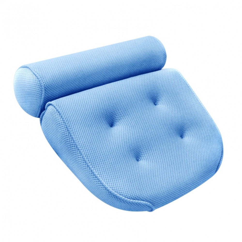 1 Pcs Anti-slip 3D SPA Breathable Home Bath Pillow Head Neck Rest Relax 4 Suction Cup Hot Sale