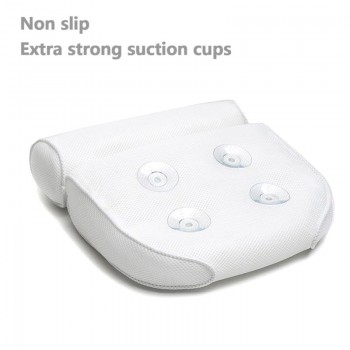 1 Pcs Anti-slip 3D SPA Breathable Home Bath Pillow Head Neck Rest Relax 4 Suction Cup Hot Sale