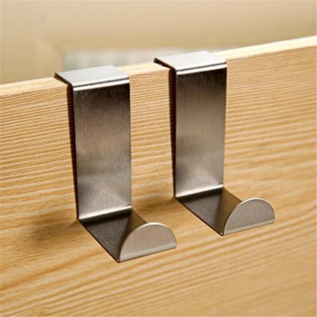2018 Bathroom Accessories Home amp; Living  2PC Door Hook Stainless Kitchen Cabinet Clothes Hanger