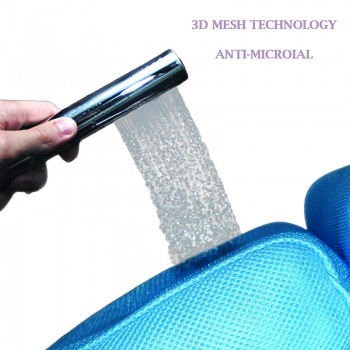 1 Pcs Anti-slip 3D SPA Breathable Home Bath Pillow Head Neck Rest Relax 4 Suction Cup TB Sale