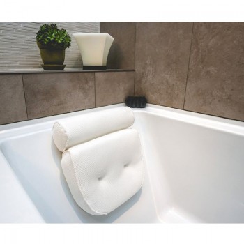 1 Pcs Anti-slip 3D SPA Breathable Home Bath Pillow Head Neck Rest Relax 4 Suction Cup TB Sale