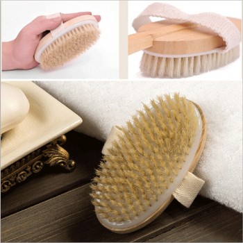 2018 Bathroom Accessories Home amp; Living Bath Brush Long Wood Handle Reach Back Body Shower Bristle Scrubber Spa Bathroom