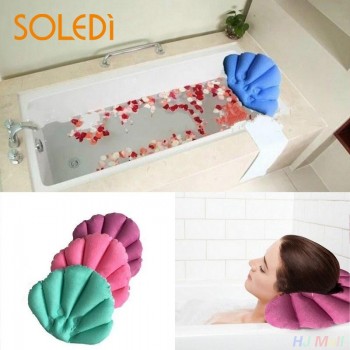 Inflatable Bathroom Pillow Relax Bath Spa Pillow Head Back Neck Cushion Bathtub Relaxing Inflatable Bath Pillow Color Redom