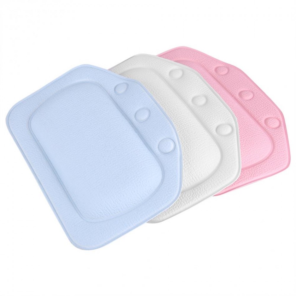 Soft Foam Padded Spa Bath Pillow Tub Headrest Head Neck Back Suction Cup Bathtub Soft Pillows Bathroom Products