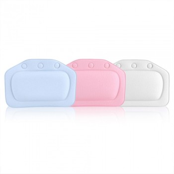 Soft Foam Padded Spa Bath Pillow Tub Headrest Head Neck Back Suction Cup Bathtub Soft Pillows Bathroom Products