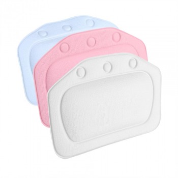 Soft Foam Padded Spa Bath Pillow Tub Headrest Head Neck Back Suction Cup Bathtub Soft Pillows Bathroom Products