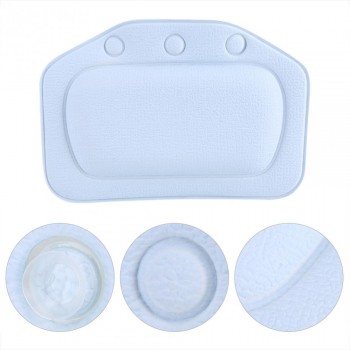 Soft Foam Padded Spa Bath Pillow Tub Headrest Head Neck Back Suction Cup Bathtub Soft Pillows Bathroom Products