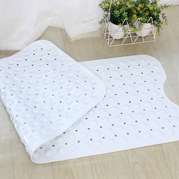 40 * 100cm Bathroom Environmental Protection PVC Bathtub Anti-skid Pad Strong Suction Cup Antibacterial Rectangular Bathtub Mat