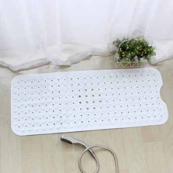 40 * 100cm Bathroom Environmental Protection PVC Bathtub Anti-skid Pad Strong Suction Cup Antibacterial Rectangular Bathtub Mat