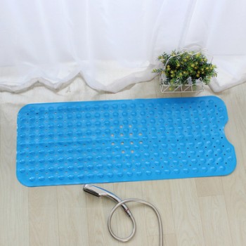 40 * 100cm Bathroom Environmental Protection PVC Bathtub Anti-skid Pad Strong Suction Cup Antibacterial Rectangular Bathtub Mat