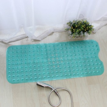 40 * 100cm Bathroom Environmental Protection PVC Bathtub Anti-skid Pad Strong Suction Cup Antibacterial Rectangular Bathtub Mat
