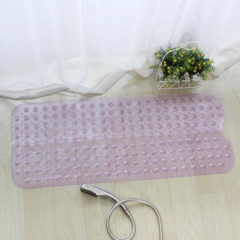 40 * 100cm Bathroom Environmental Protection PVC Bathtub Anti-skid Pad Strong Suction Cup Antibacterial Rectangular Bathtub Mat