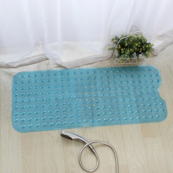 40 * 100cm Bathroom Environmental Protection PVC Bathtub Anti-skid Pad Strong Suction Cup Antibacterial Rectangular Bathtub Mat