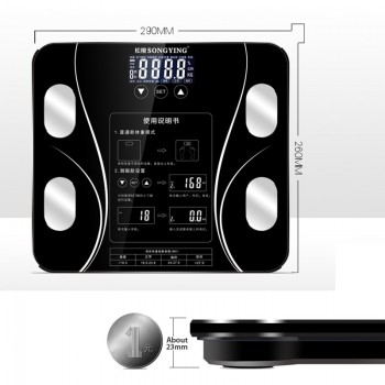 AIWILL Bathroom Scales LED Screen Body Grease Electronic Weight Scale Body Composition Analysis Health Scale Smart Home