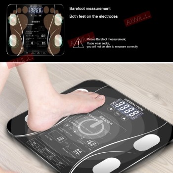 AIWILL Bathroom Scales LED Screen Body Grease Electronic Weight Scale Body Composition Analysis Health Scale Smart Home