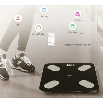 Bluetooth Body Fat Scale - Smart BMI Scale Digital Bathroom Wireless Weight Scale, Body Composition Analyzer with Smartphone App
