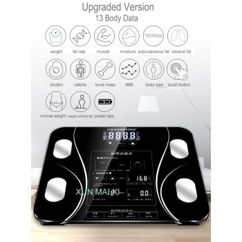 Hot 13 Body Index Electronic Smart Weighing Scales Bathroom Body Fat bmi Scale Digital Human Weight Mi Scales Floor lcd display