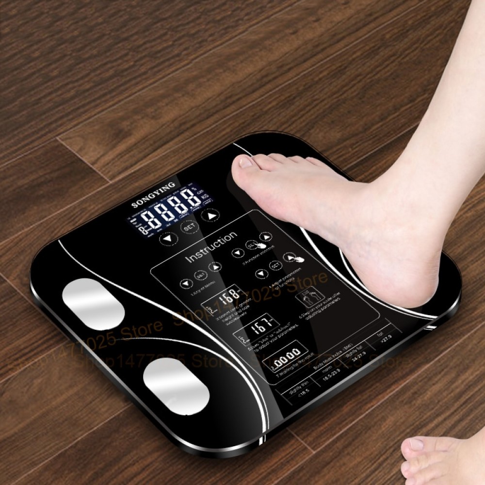 English Weighing Smart Bathroom Weight Scales Household Body Fat bmi Scale Digital Human Weighting Mi Scales Floor lcd Display